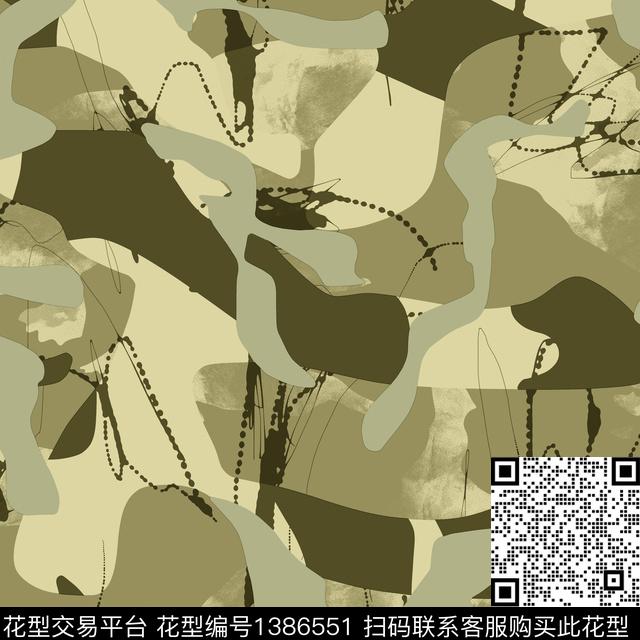 几何抽象男装大牌风传统印花华亿平台下载（图片编号: 1386551） - 瓦栏（Walan）