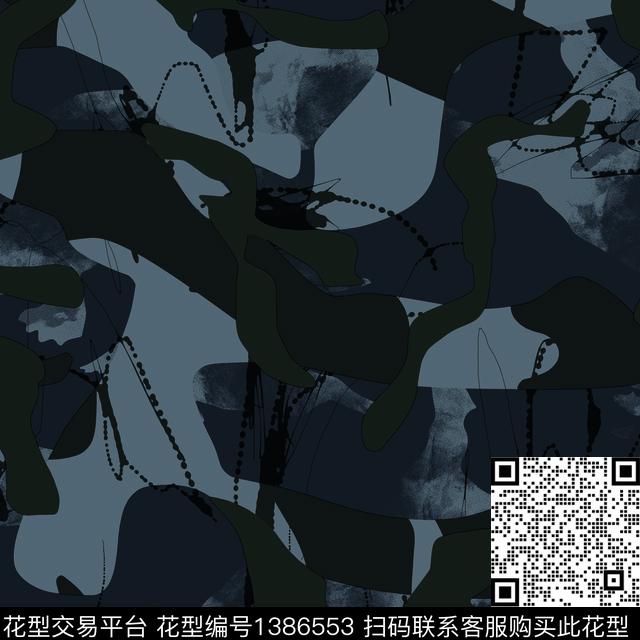 几何抽象男装大牌风传统印花华亿平台下载（图片编号: 1386553） - 瓦栏（Walan）