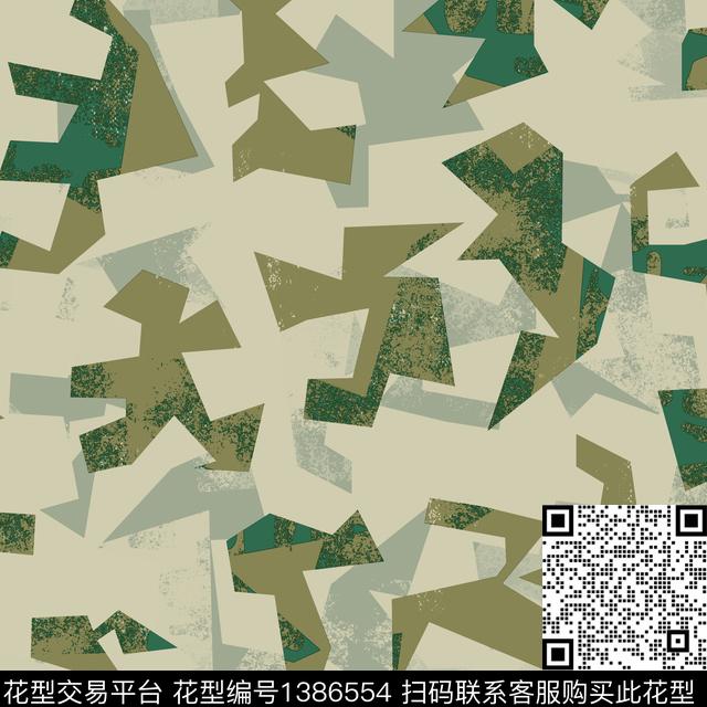 几何抽象男装大牌风传统印花华亿平台下载（图片编号: 1386554） - 瓦栏（Walan）