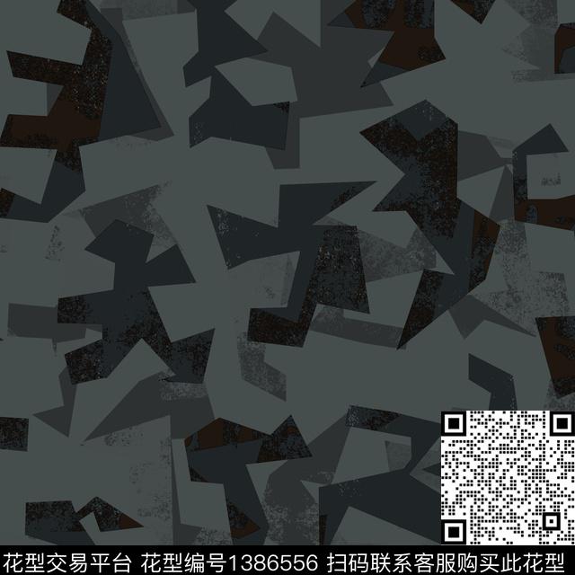 几何抽象男装大牌风传统印花华亿平台下载（图片编号: 1386556） - 瓦栏（Walan）