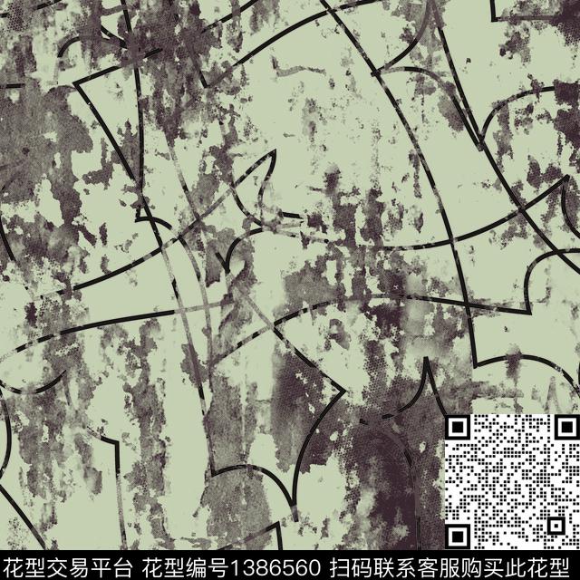 几何抽象男装大牌风传统印花华亿平台下载（图片编号: 1386560） - 瓦栏（Walan）