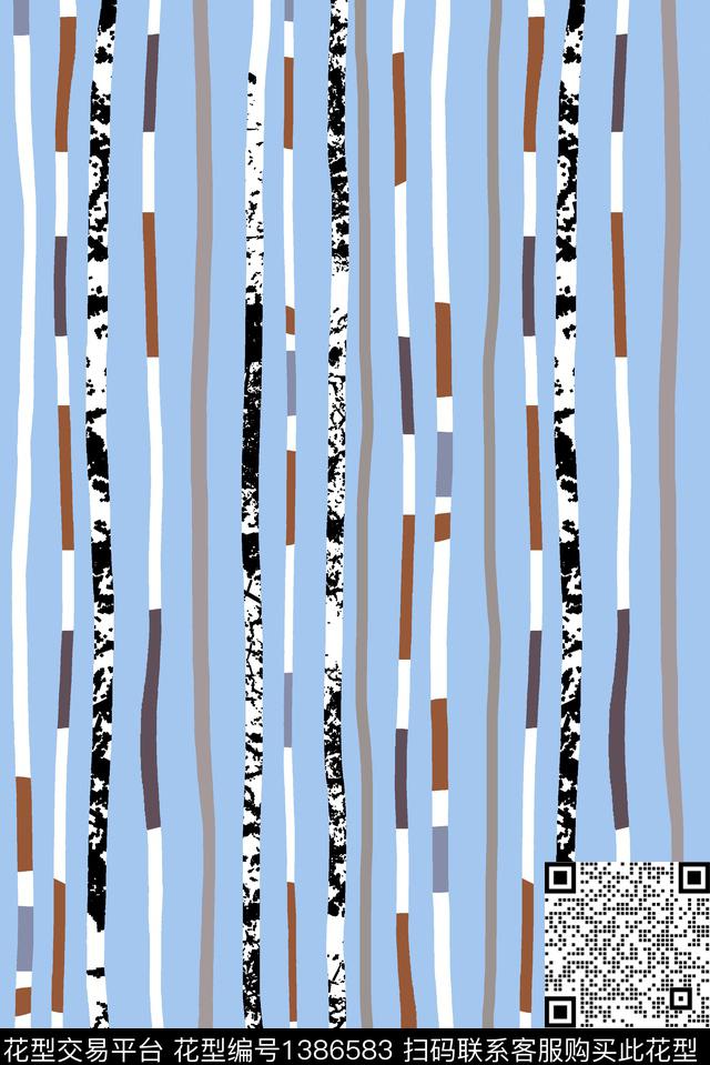 几何大牌风条纹数码印花华亿平台下载（图片编号: 1386583） - 瓦栏（Walan）