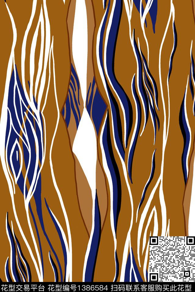 几何线条黑白条纹数码印花华亿平台下载（图片编号: 1386584） - 瓦栏（Walan）