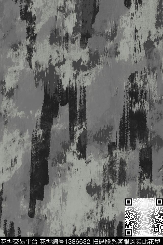 几何男装满版花扎染华亿平台传统印花华亿平台下载（图片编号: 1386632） - 瓦栏（Walan）