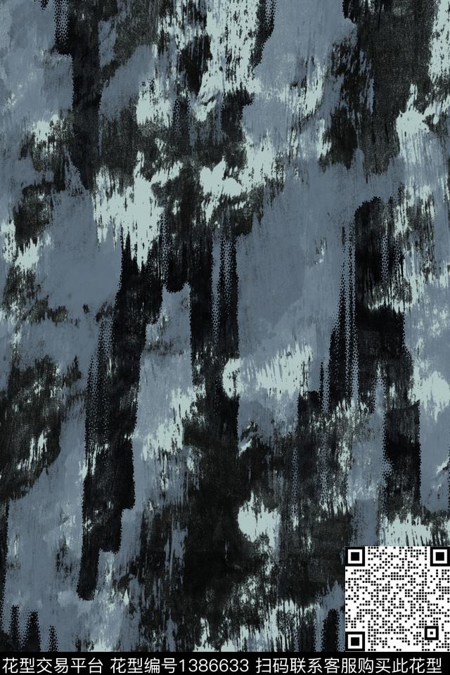 几何男装满版花扎染华亿平台传统印花华亿平台下载（图片编号: 1386633） - 瓦栏（Walan）