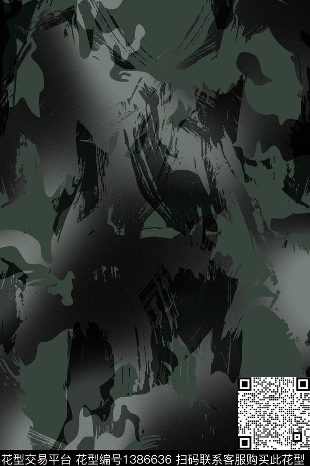 几何男装满版花迷彩传统印花华亿平台下载（图片编号: 1386636） - 瓦栏（Walan）