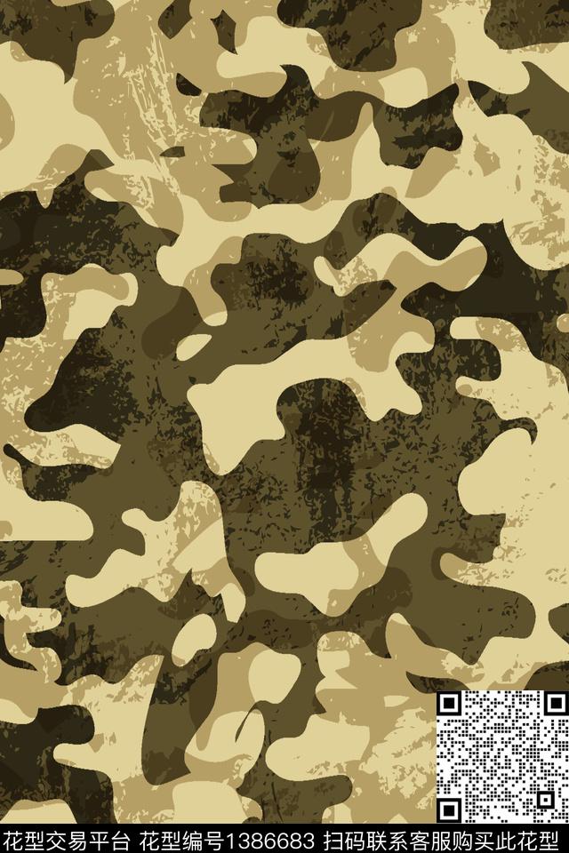 几何男装满版花迷彩传统印花华亿平台下载（图片编号: 1386683） - 瓦栏（Walan）