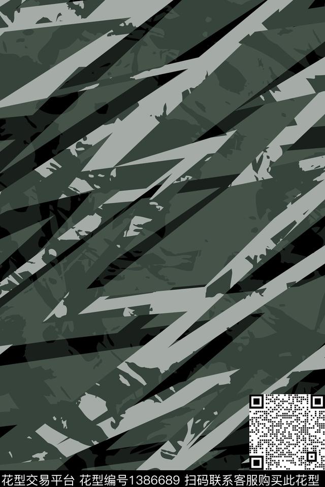 几何男装满版花迷彩传统印花华亿平台下载（图片编号: 1386689） - 瓦栏（Walan）