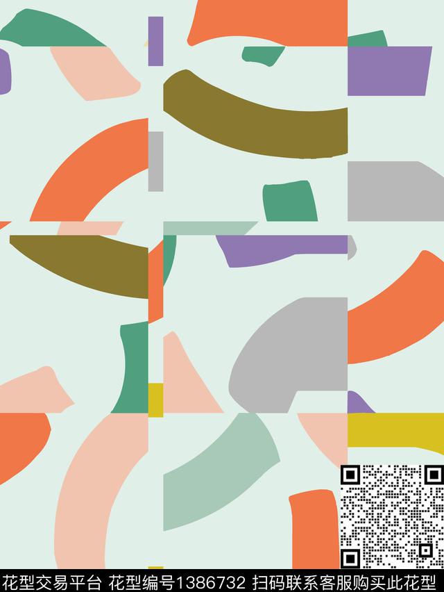 男装几何传统印花华亿平台下载（图片编号: 1386732） - 瓦栏（Walan）