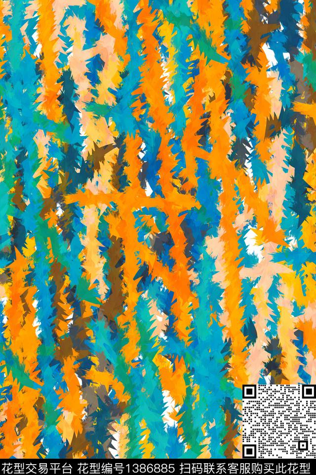 抽象男装户外家居服数码印花华亿平台下载（图片编号: 1386885） - 瓦栏（Walan）