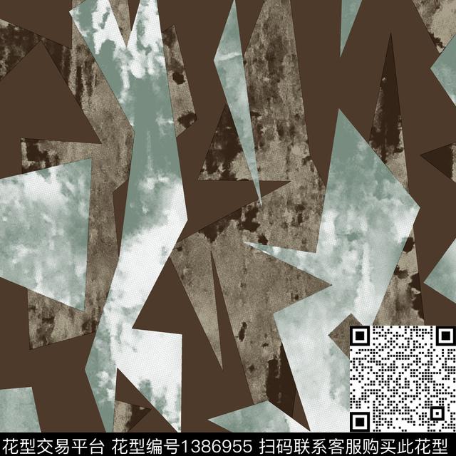 几何抽象男装大牌风传统印花华亿平台下载（图片编号: 1386955） - 瓦栏（Walan）