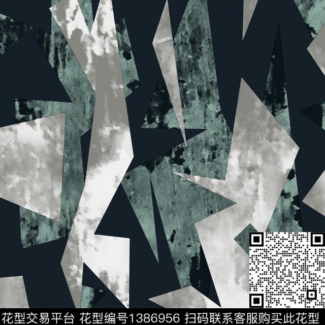 几何抽象男装大牌风传统印花华亿平台下载（图片编号: 1386956） - 瓦栏（Walan）