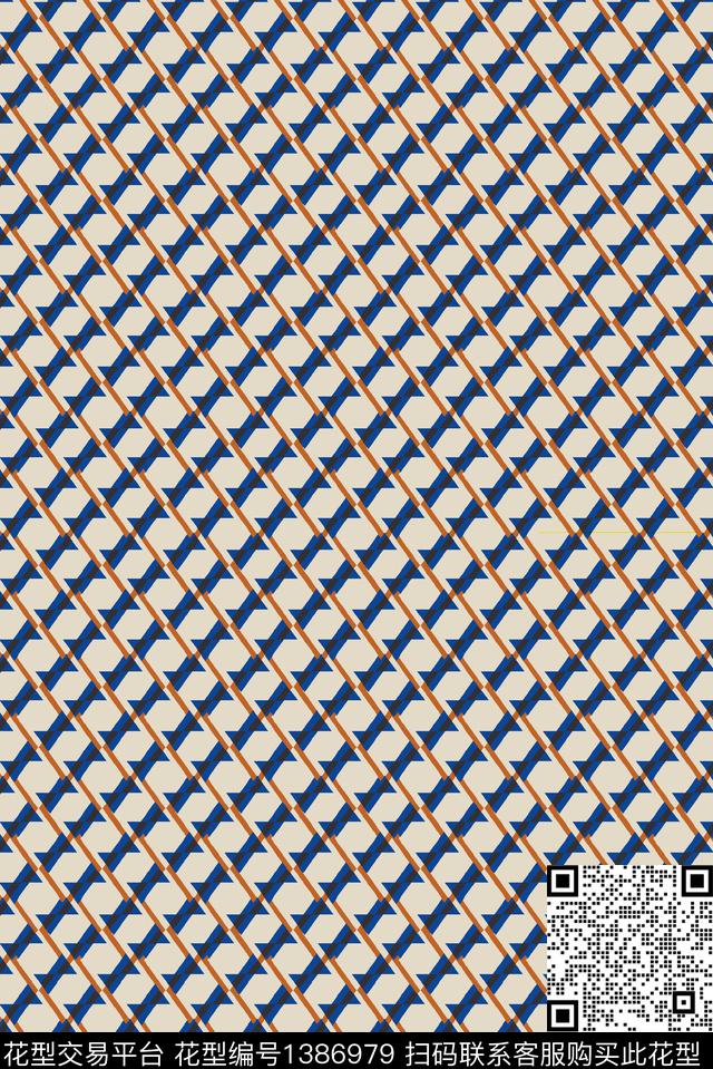 几何大牌风休闲数码印花华亿平台下载（图片编号: 1386979） - 瓦栏（Walan）