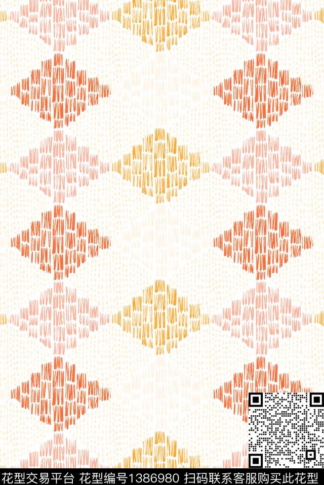 几何大牌风休闲数码印花华亿平台下载（图片编号: 1386980） - 瓦栏（Walan）