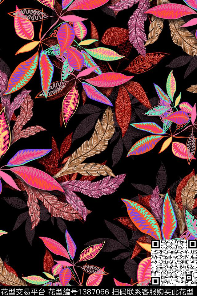 花卉雕印华亿平台中老年传统印花华亿平台下载（图片编号: 1387066） - 瓦栏（Walan）