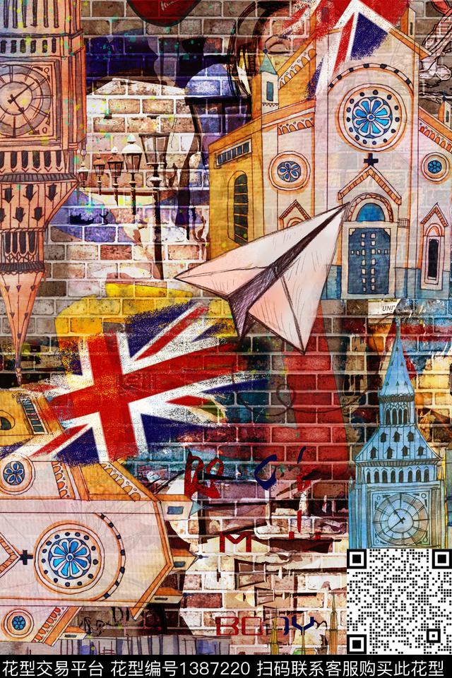 卡通派克服创意数码印花华亿平台下载（图片编号: 1387220） - 瓦栏（Walan）