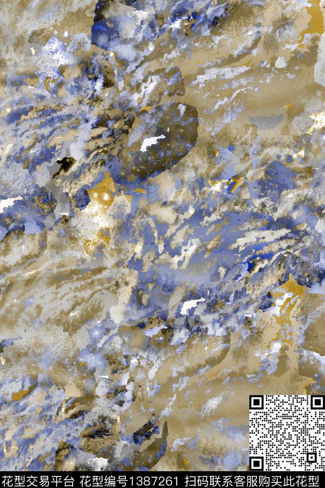 抽象男装户外家居服数码印花华亿平台下载（图片编号: 1387261） - 瓦栏（Walan）