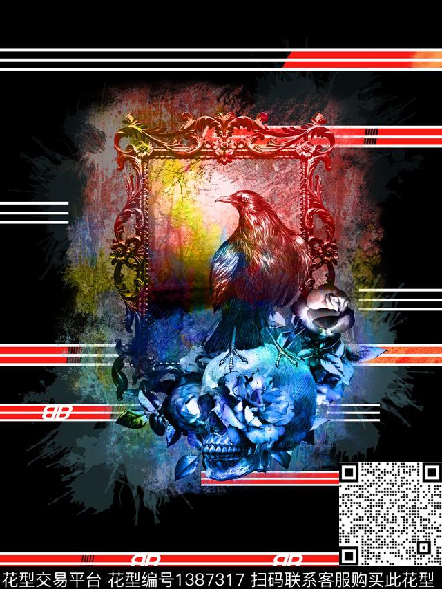 定位花男装大牌风数码印花华亿平台下载（图片编号: 1387317） - 瓦栏（Walan）