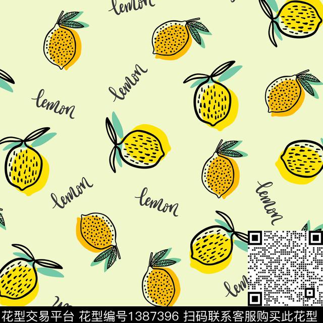 水果柠檬童装传统印花华亿平台下载（图片编号: 1387396） - 瓦栏（Walan）