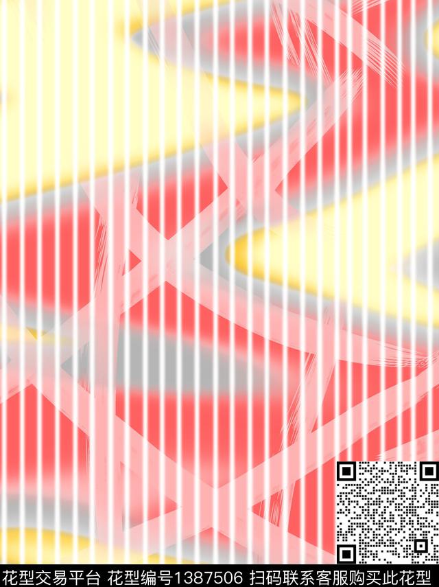 扎染效果几何扎染混搭比基尼款传统印花华亿平台下载（图片编号: 1387506） - 瓦栏（Walan）