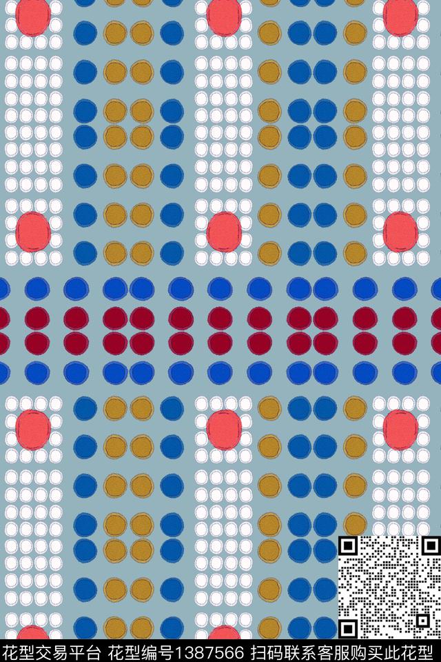 几何大牌风抽象数码印花华亿平台下载（图片编号: 1387566） - 瓦栏（Walan）