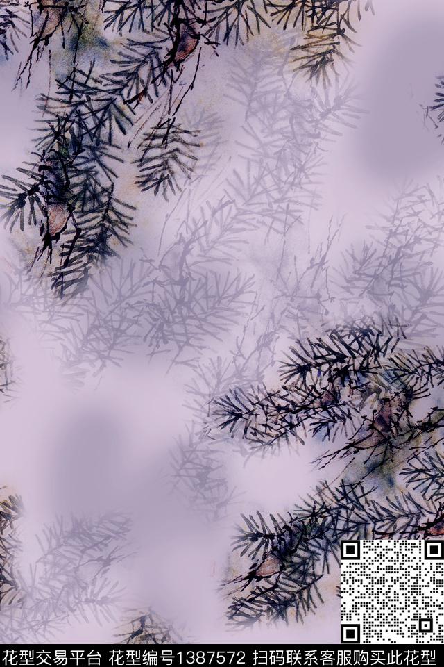 旗袍香云纱真丝数码印花华亿平台下载（图片编号: 1387572） - 瓦栏（Walan）