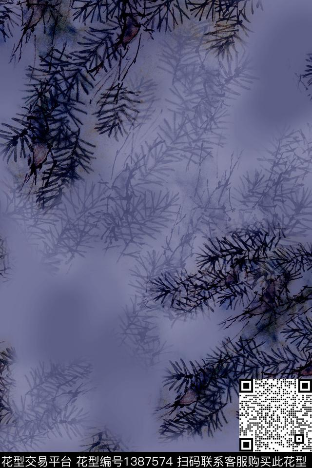 旗袍香云纱真丝数码印花华亿平台下载（图片编号: 1387574） - 瓦栏（Walan）