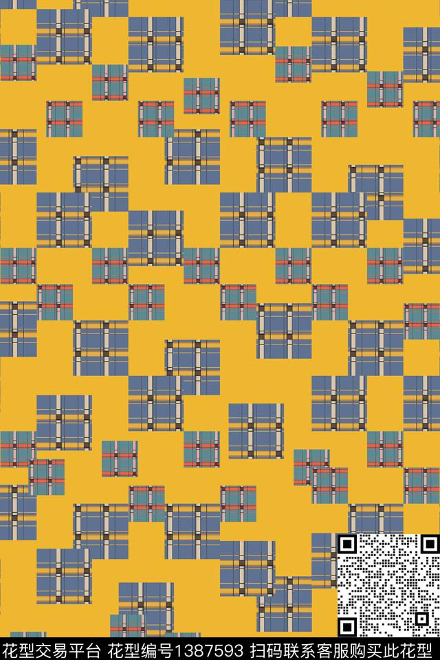 几何大牌风卡通传统印花华亿平台下载（图片编号: 1387593） - 瓦栏（Walan）