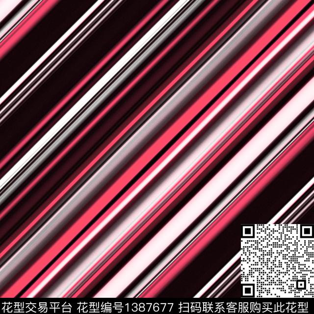 复古大牌风抽象数码印花华亿平台下载（图片编号: 1387677） - 瓦栏（Walan）