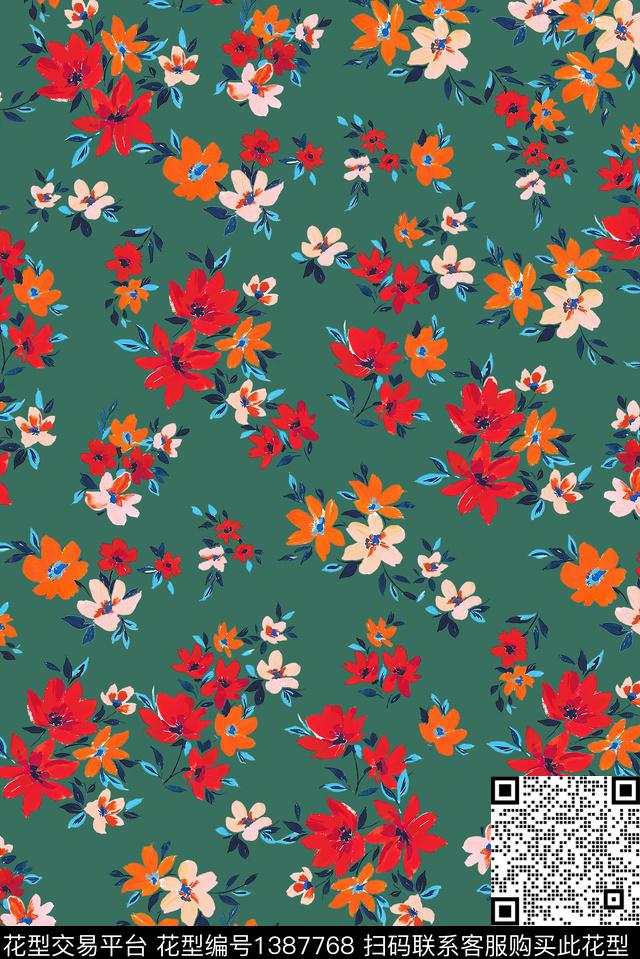 花卉大牌风热带华亿平台数码印花华亿平台下载（图片编号: 1387768） - 瓦栏（Walan）