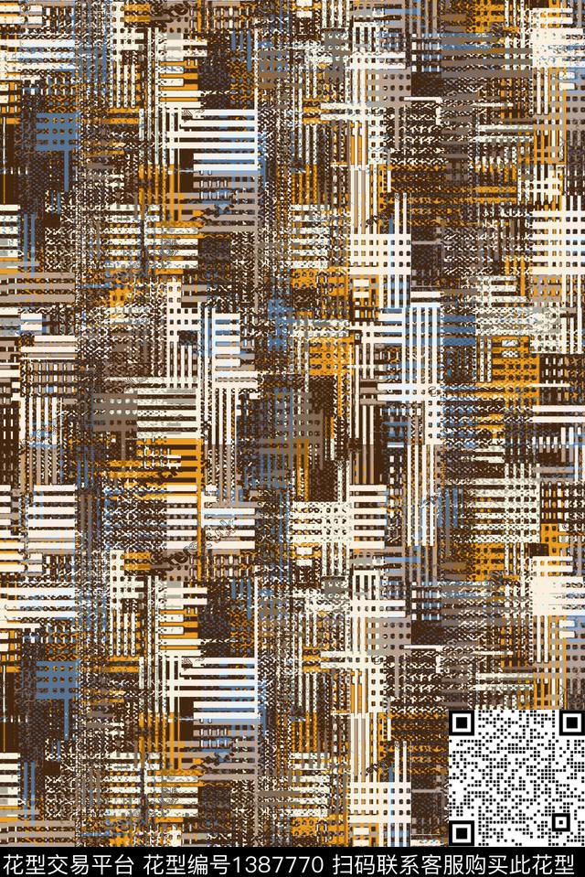 几何大牌风休闲数码印花华亿平台下载（图片编号: 1387770） - 瓦栏（Walan）