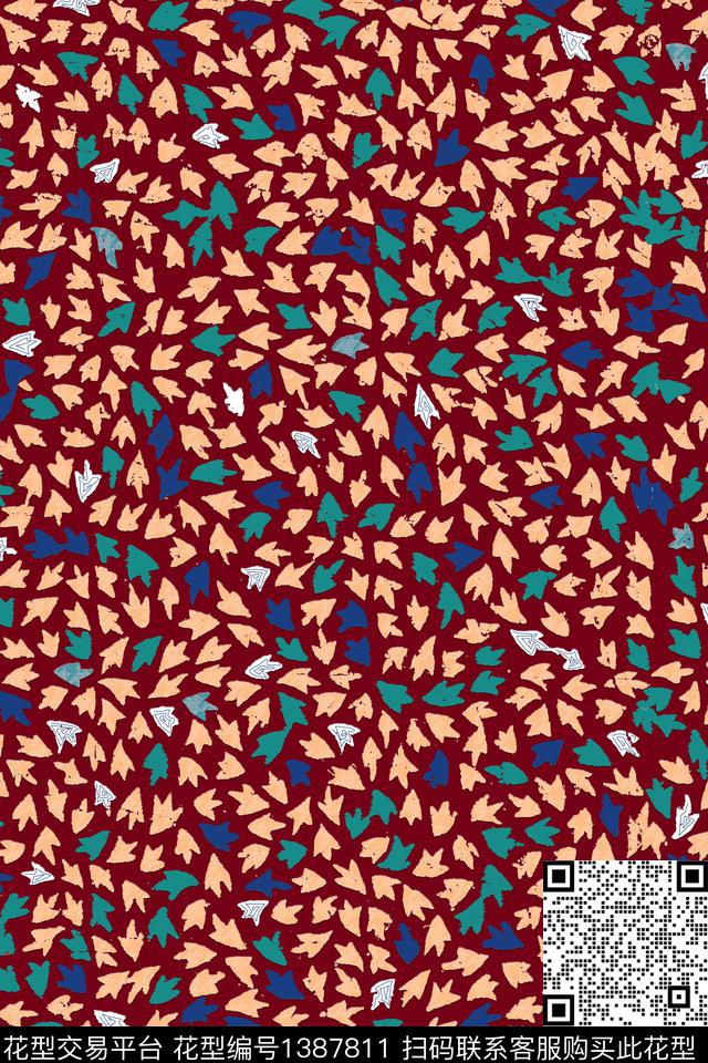 箭头几何密集数码印花华亿平台下载（图片编号: 1387811） - 瓦栏（Walan）