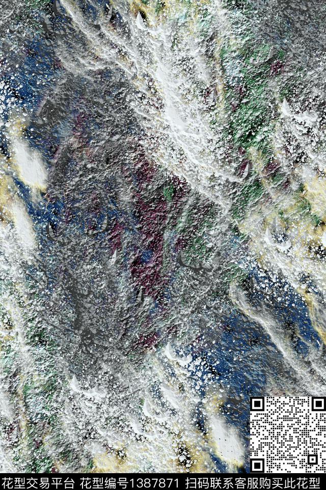 抽象男装户外家居服数码印花华亿平台下载（图片编号: 1387871） - 瓦栏（Walan）