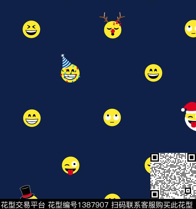 抽象卡通数码印花华亿平台下载（图片编号: 1387907） - 瓦栏（Walan）