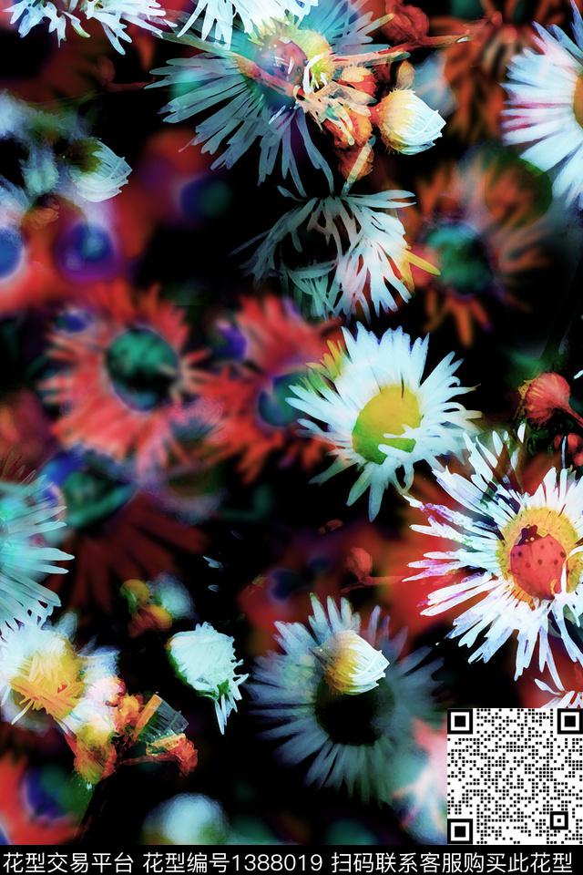 花卉配饰中老年数码印花华亿平台下载（图片编号: 1388019） - 瓦栏（Walan）