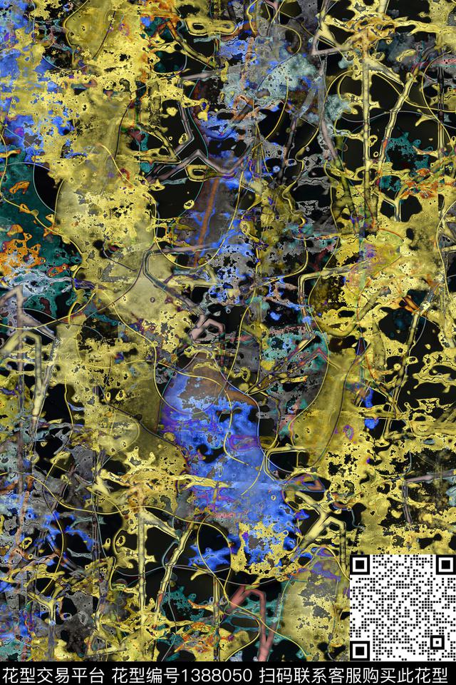 抽象男装户外家居服数码印花华亿平台下载（图片编号: 1388050） - 瓦栏（Walan）