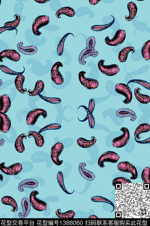 几何大牌风趣味数码印花华亿平台下载（图片编号: 1388060） - 瓦栏（Walan）