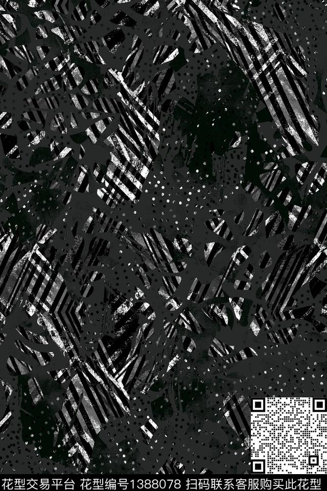 几何男装满版花迷彩传统印花华亿平台下载（图片编号: 1388078） - 瓦栏（Walan）