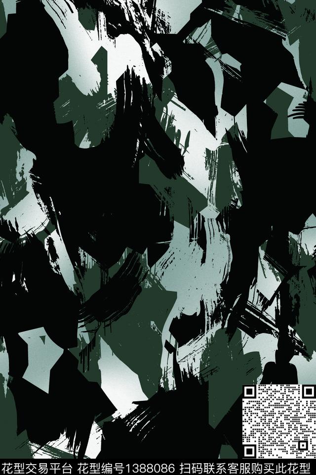 几何男装满版花迷彩传统印花华亿平台下载（图片编号: 1388086） - 瓦栏（Walan）