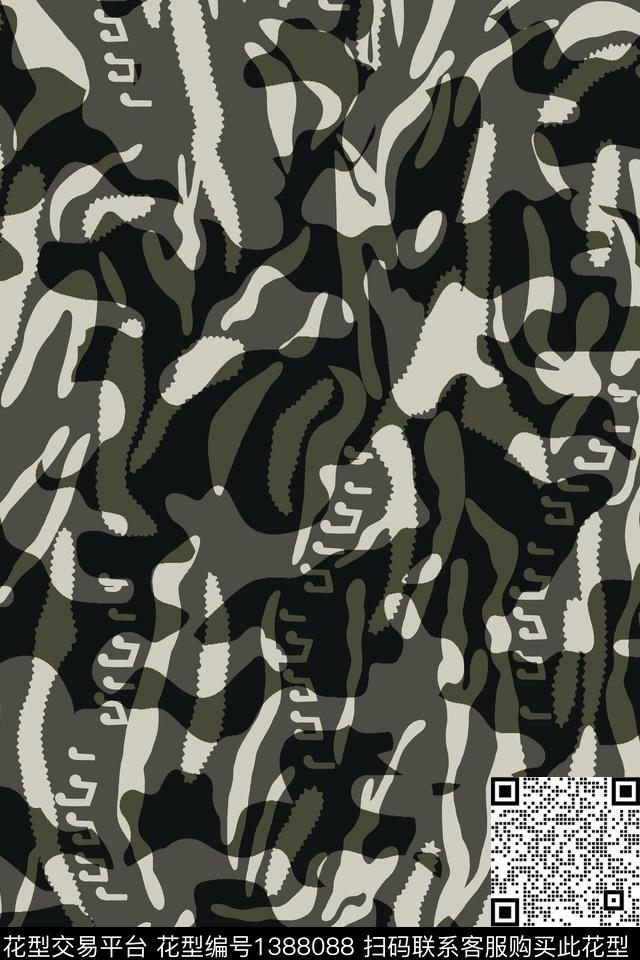 几何男装满版花字母传统印花华亿平台下载（图片编号: 1388088） - 瓦栏（Walan）