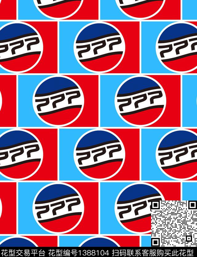 几何大牌风卡通传统印花华亿平台下载（图片编号: 1388104） - 瓦栏（Walan）