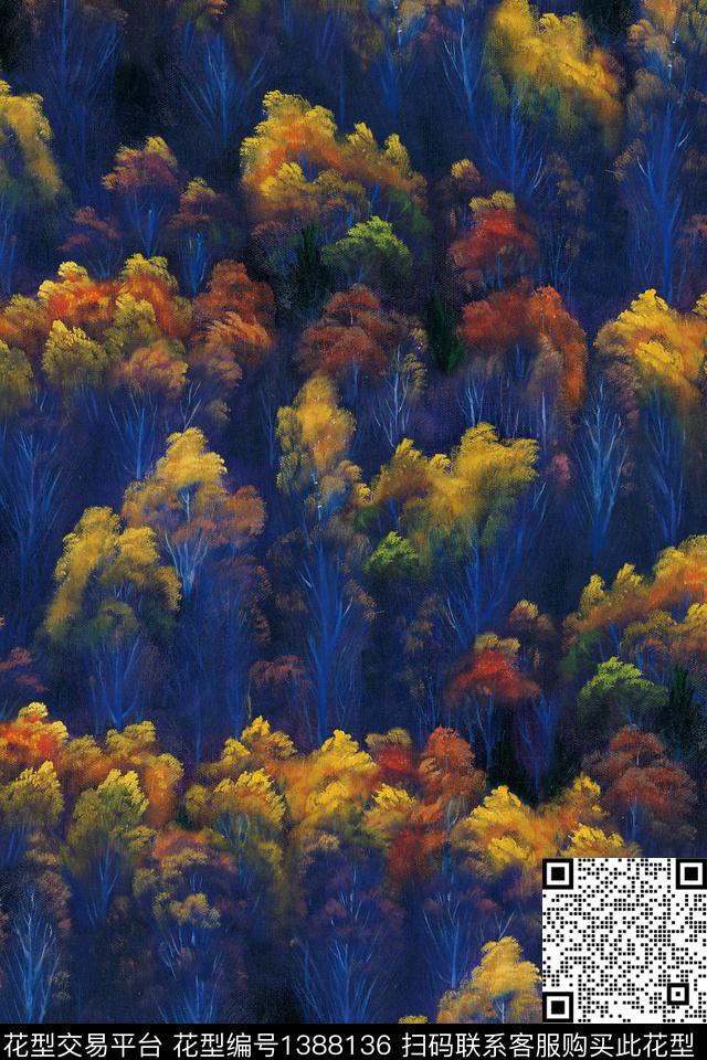 数码华亿平台抽象花卉油画华亿平台数码印花华亿平台下载（图片编号: 1388136） - 瓦栏（Walan）