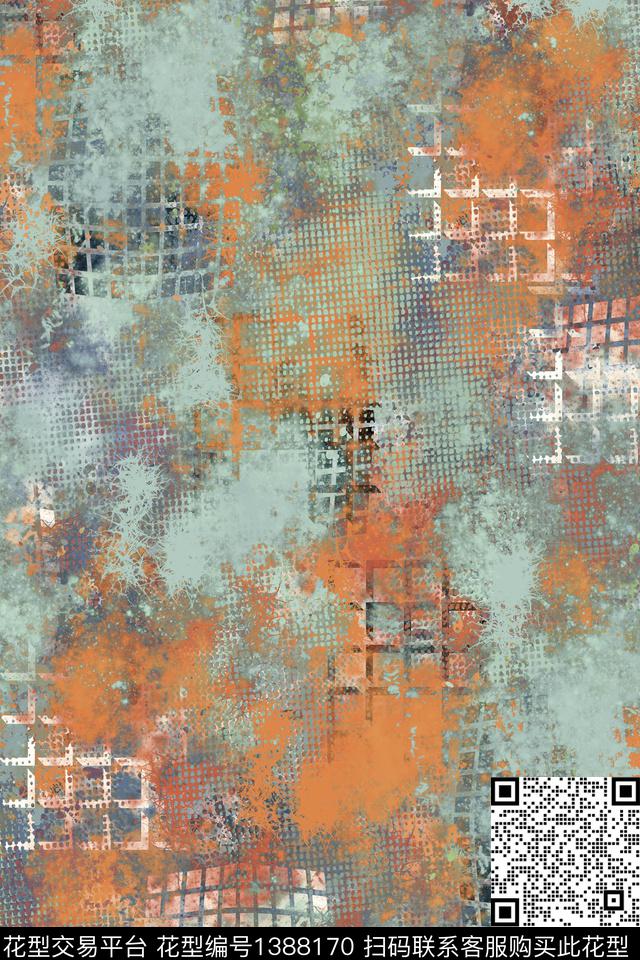 抽象男装户外家居服数码印花华亿平台下载（图片编号: 1388170） - 瓦栏（Walan）