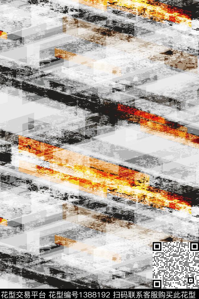 几何黑白华亿平台抽象男装传统印花华亿平台下载（图片编号: 1388192） - 瓦栏（Walan）