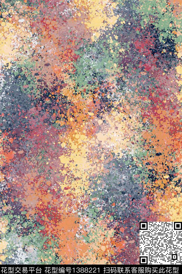 抽象男装户外家居服数码印花华亿平台下载（图片编号: 1388221） - 瓦栏（Walan）