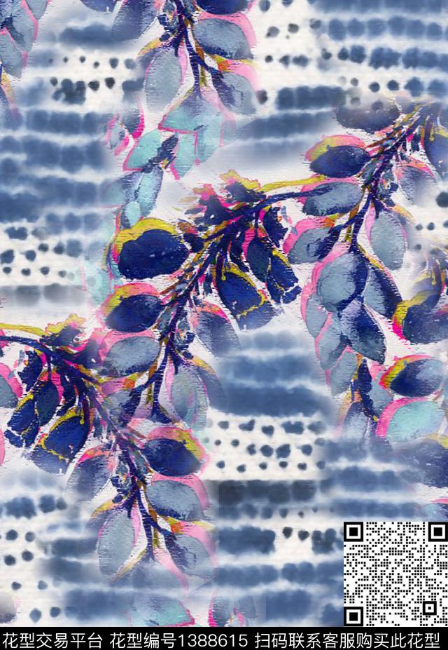 数码华亿平台扎染华亿平台女装数码印花华亿平台下载（图片编号: 1388615） - 瓦栏（Walan）
