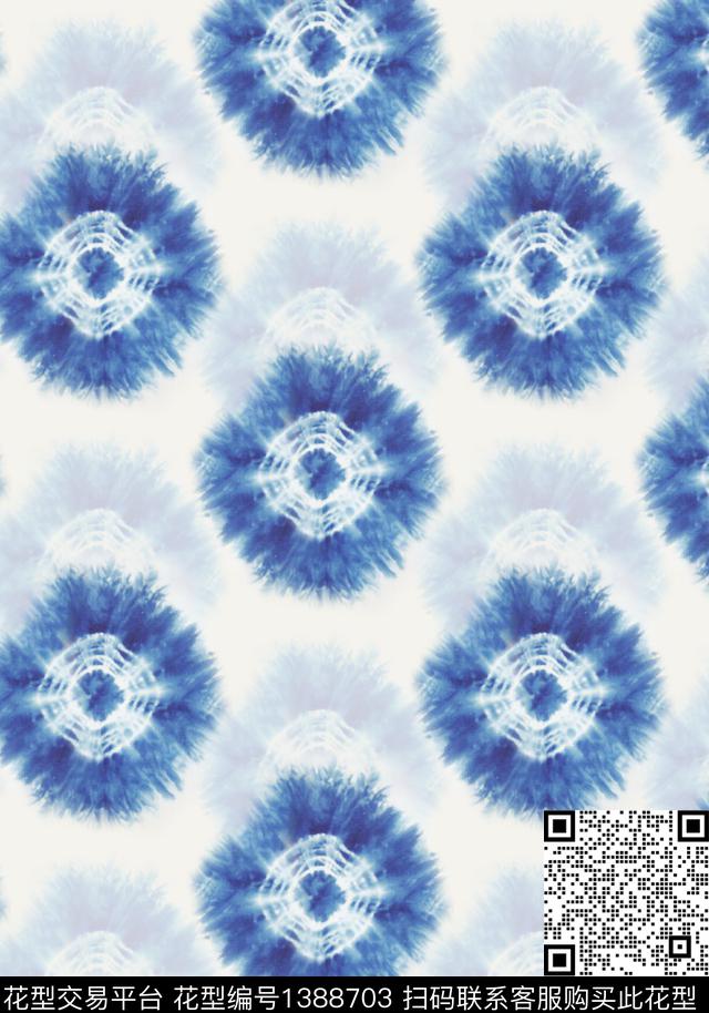 数码华亿平台扎染华亿平台女装数码印花华亿平台下载（图片编号: 1388703） - 瓦栏（Walan）