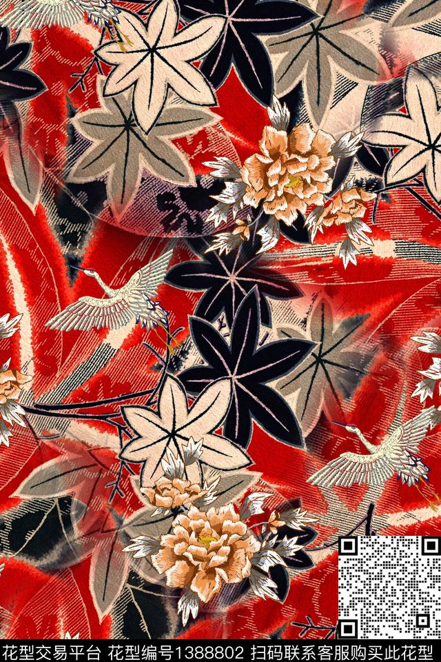 几何民族风条纹数码印花华亿平台下载（图片编号: 1388802） - 瓦栏（Walan）