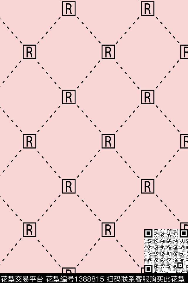 几何大牌风抽象数码印花华亿平台下载（图片编号: 1388815） - 瓦栏（Walan）