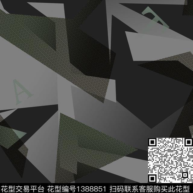 几何男装满版花抽象男装传统印花华亿平台下载（图片编号: 1388851） - 瓦栏（Walan）